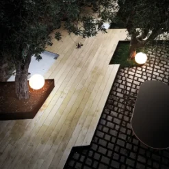 LED lattiavalaisin Oh!, Ø 38 cm, E27, polykarbonaatti, valkoinen