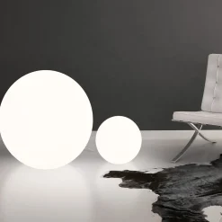 LED lattiavalaisin Oh!, Ø 55 cm, E27, polykarbonaatti, valkoinen