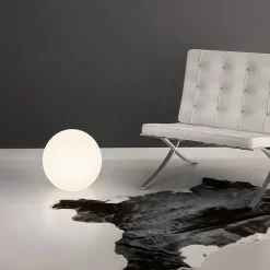 LED lattiavalaisin Oh!, Ø 28 cm, E27, polykarbonaatti, valkoinen