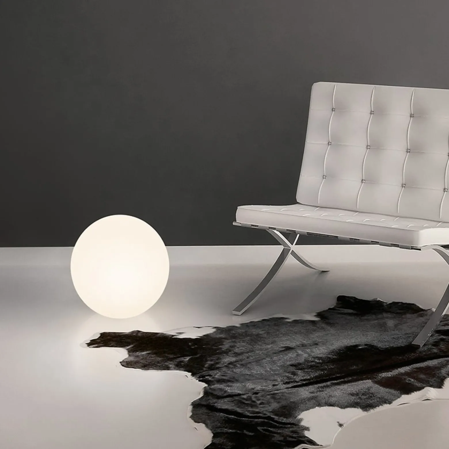 LED lattiavalaisin Oh!, Ø 28 cm, E27, polykarbonaatti, valkoinen