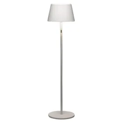 LED-lattiavalaisin Pomezia ulkokäyttöön USB, valk.