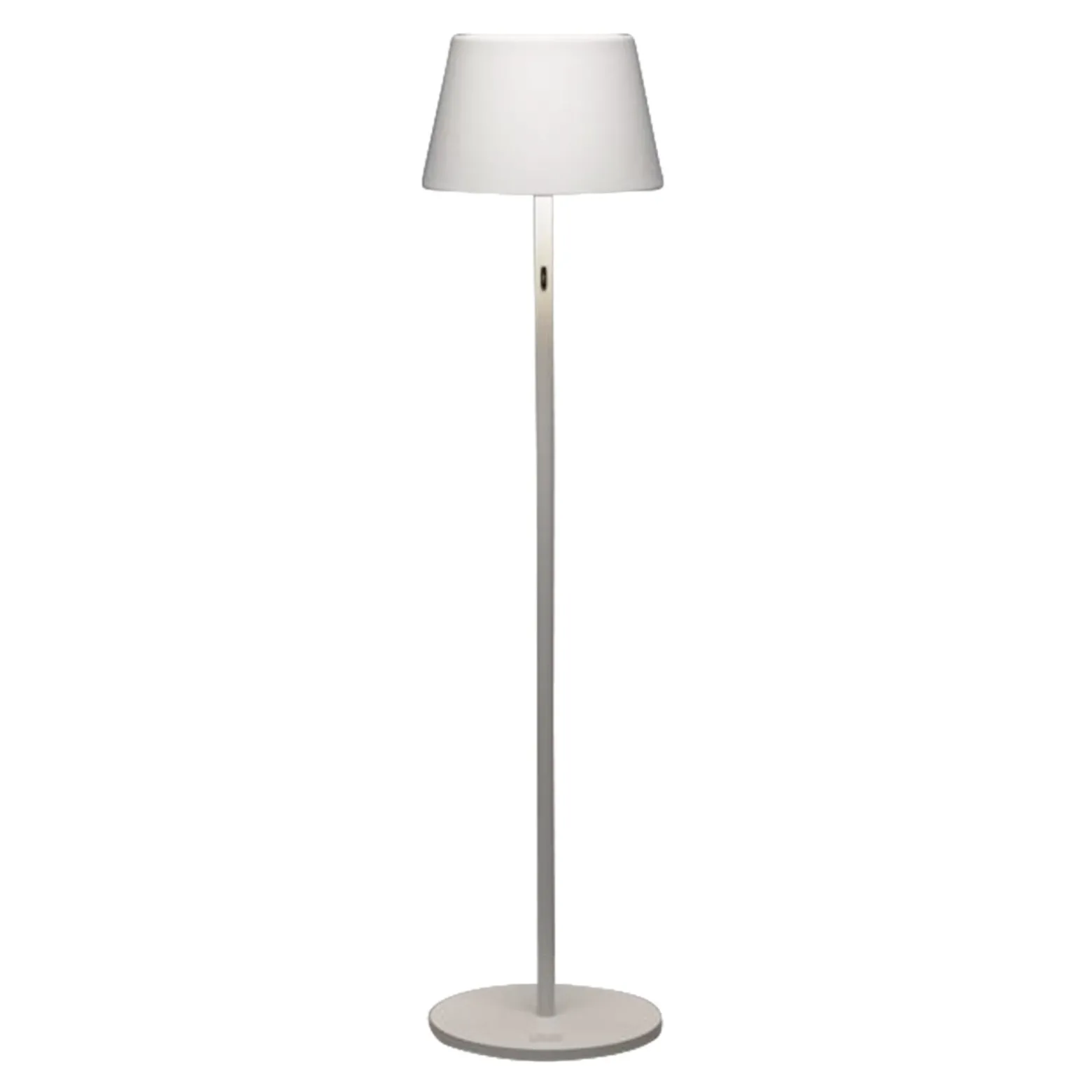 LED-lattiavalaisin Pomezia ulkokäyttöön USB, valk.