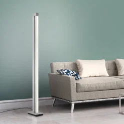 LED-lattiavalaisin PURE Lines, hopea, kaukosäädin, 140 cm