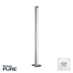 LED-lattiavalaisin PURE Lines, hopea, kaukosäädin, 140 cm