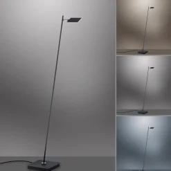 LED-lattiavalaisin PURE Mira, musta helmi, kaukosäädin