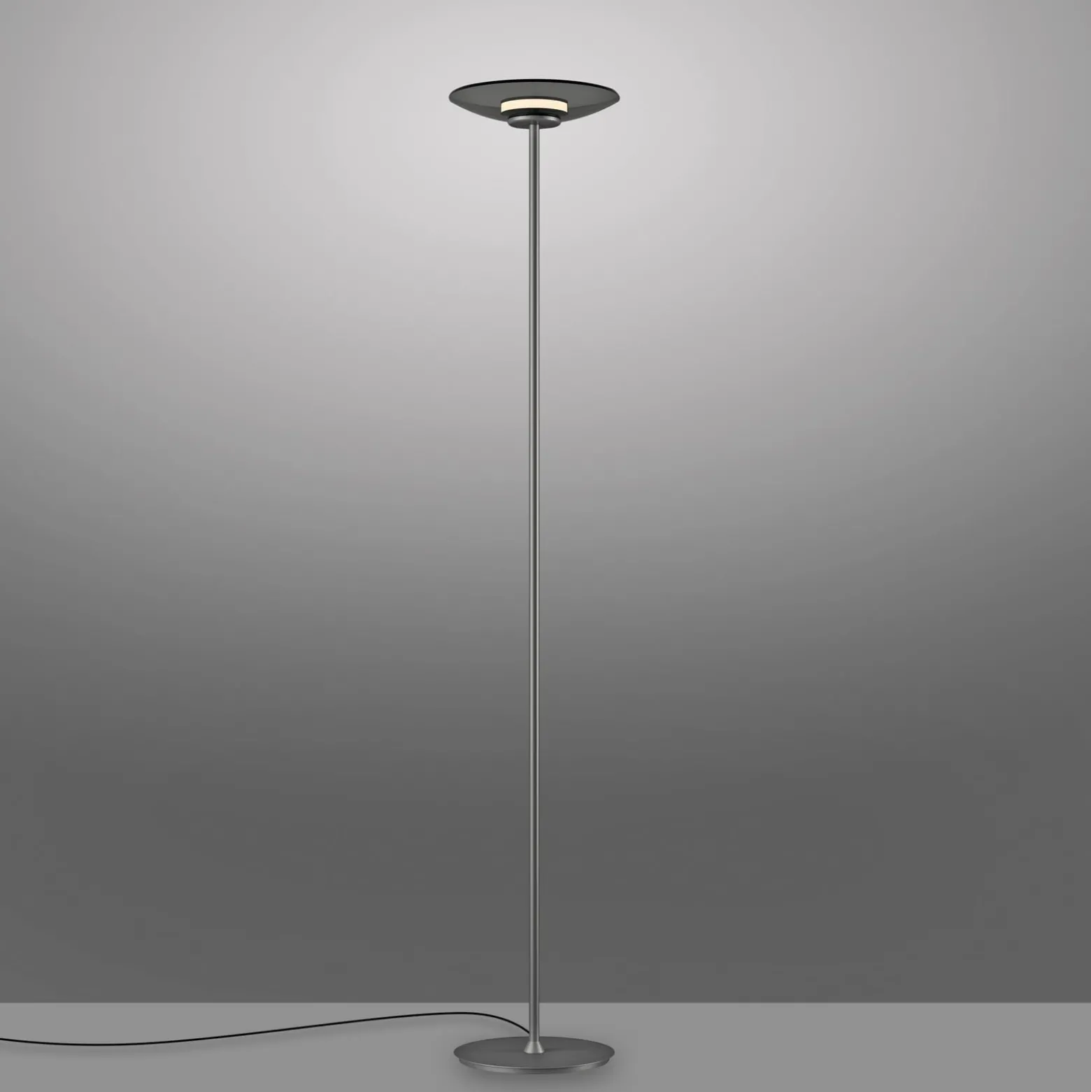 LED-lattiavalaisin PURE Moon, platina, savulasi, 180 cm