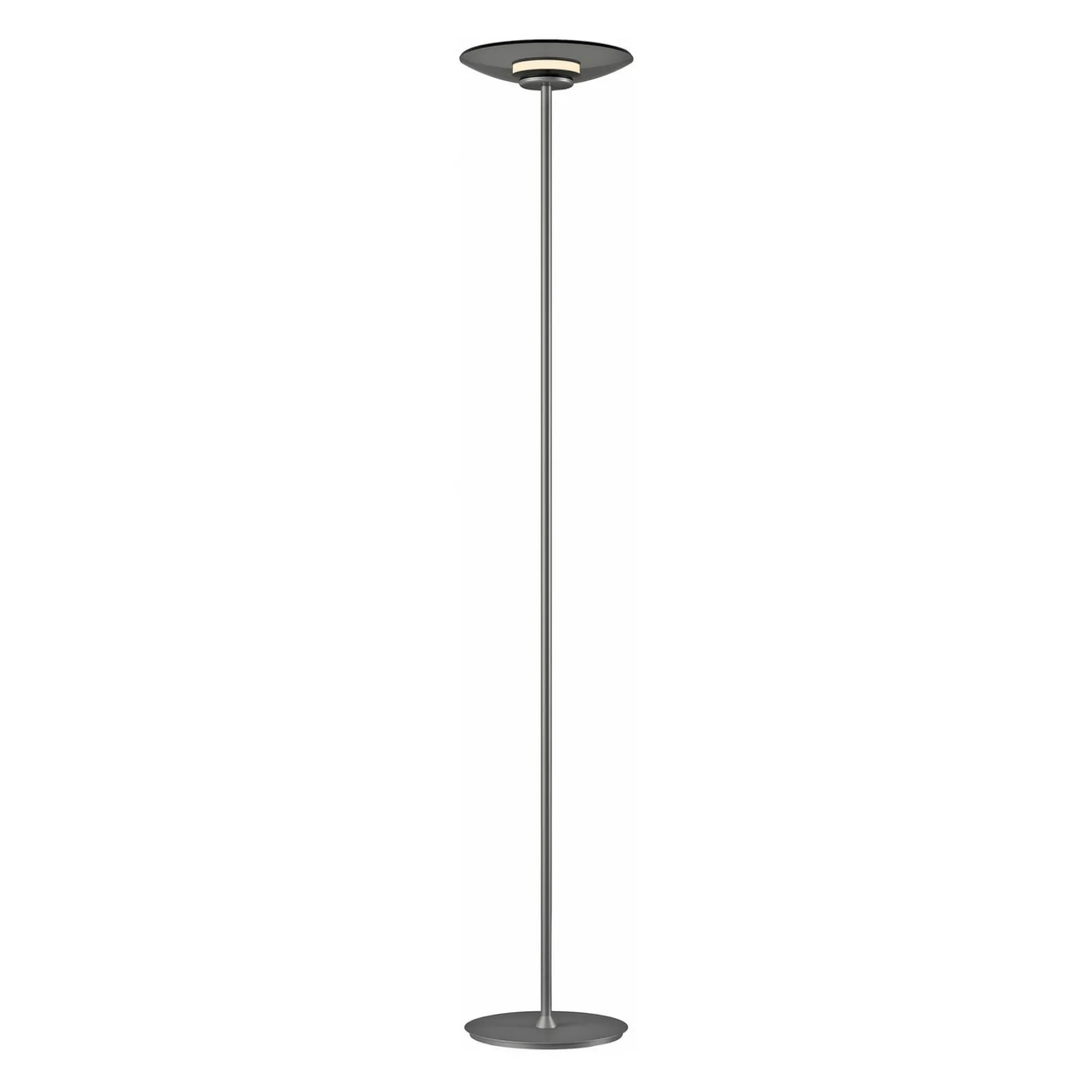 LED-lattiavalaisin PURE Moon, platina, savulasi, 180 cm