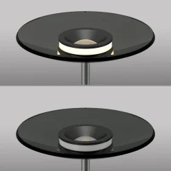 LED-lattiavalaisin PURE Moon, platina, savulasi, 180 cm