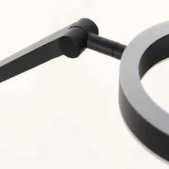 LED-lattiavalaisin Ringlux, musta, metalli, säädettävä