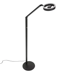 LED-lattiavalaisin Ringlux, musta, metalli, säädettävä