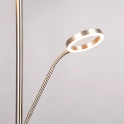 LED-lattiavalaisin Willis, nikkeli, korkeus 180 cm, metalli CCT-himmennin