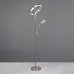 LED-lattiavalaisin Willis, nikkeli, korkeus 180 cm, metalli CCT-himmennin