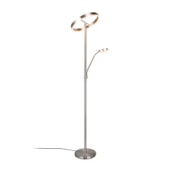 LED-lattiavalaisin Willis, nikkeli, korkeus 180 cm, metalli CCT-himmennin