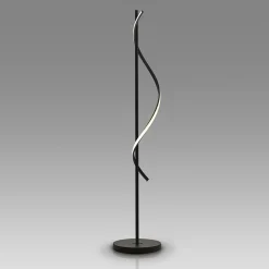 LED-lattiavalo Boa, korkeus 170 cm, musta, metalli