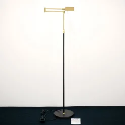 LED-lattiavalo Boston, Touch-Dim, musta/messinki
