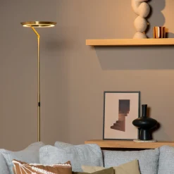 LED-lattiavalo Celeste kulta-/messinkivärinen Korkeus 174 cm Metalli