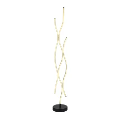 LED-lattiavalo Geronimo, korkeus 135 cm, musta/puunvärinen
