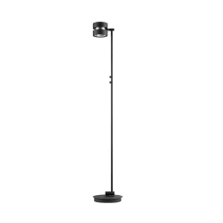 LED-lattiavalo Glow-Sphere, korkeus 146 cm, musta, metalli
