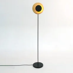 LED-lattiavalo INFINITY TERRA musta/kultainen, korkeus 132 cm, metallia