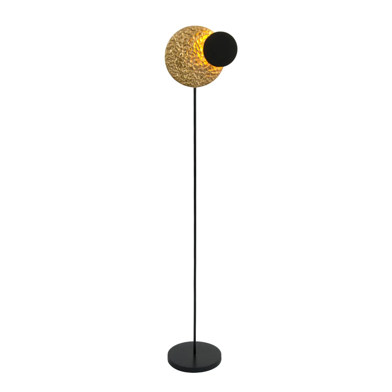 LED-lattiavalo INFINITY TERRA musta/kultainen, korkeus 132 cm, metallia