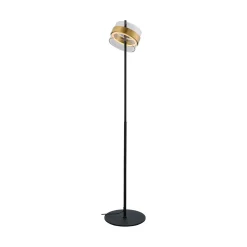 LED-lattiavalo Inside, messinkivärinen/savuharmaa, korkeus 146 cm