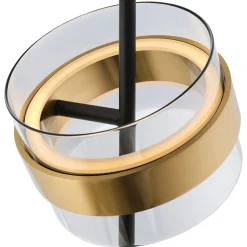 LED-lattiavalo Inside, messinkivärinen/savuharmaa, korkeus 146 cm