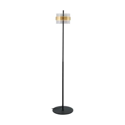 LED-lattiavalo Inside, messinkivärinen/savuharmaa, korkeus 146 cm