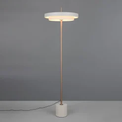 LED-lattiavalo Keaton, vaaleanharmaa, korkeus 138 cm, metalli, CCT