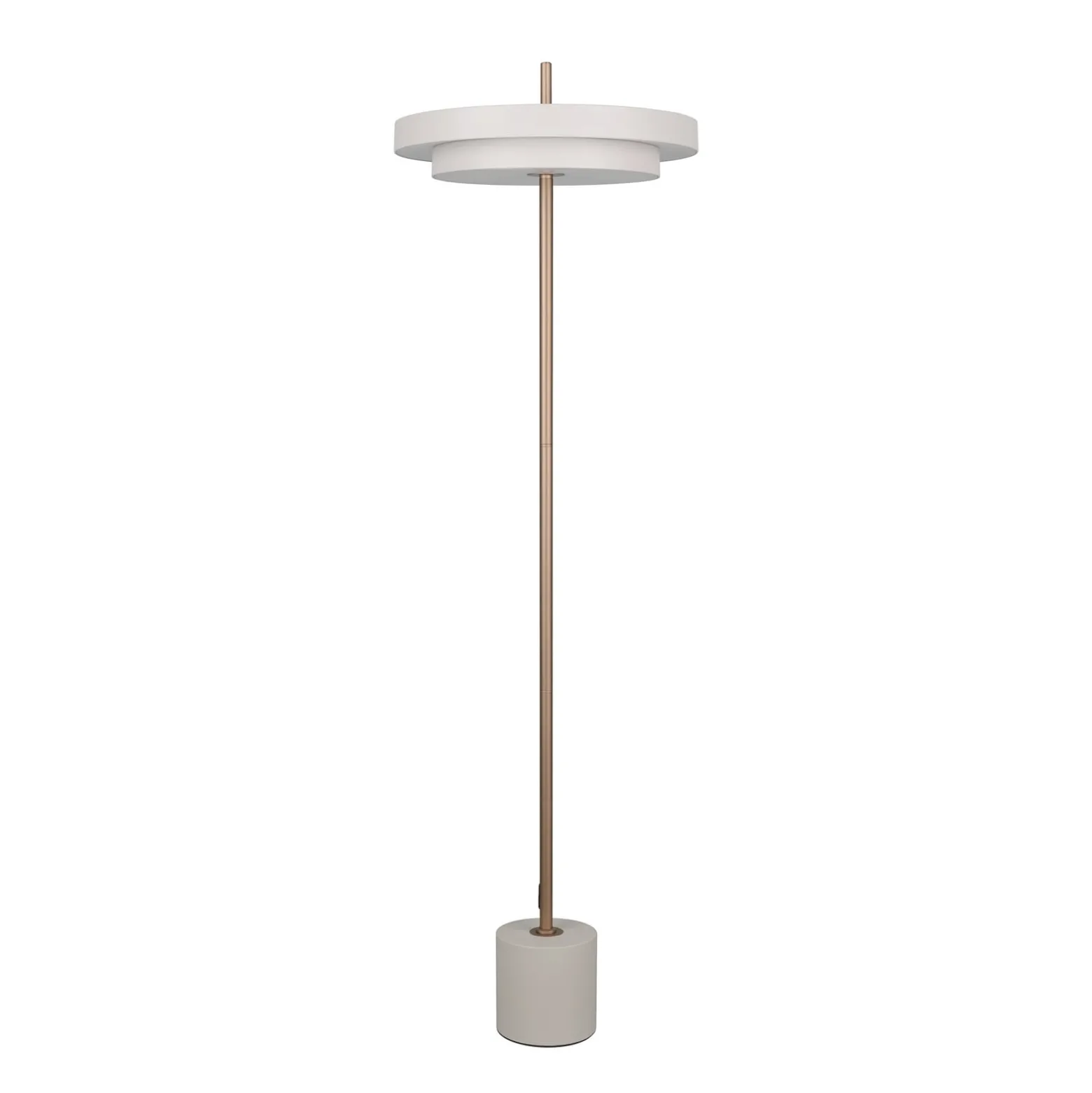 LED-lattiavalo Keaton, vaaleanharmaa, korkeus 138 cm, metalli, CCT