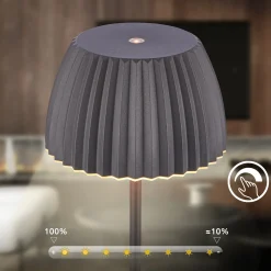 LED-lattiavalo Loca, antrasiitti, korkeus 123 cm muovi/metalli