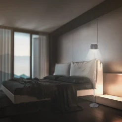 LED-lattiavalo Loca, antrasiitti, korkeus 123 cm muovi/metalli