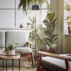 LED-lattiavalo Loca, antrasiitti, korkeus 123 cm muovi/metalli