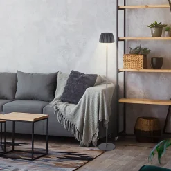 LED-lattiavalo Loca, antrasiitti, korkeus 123 cm muovi/metalli