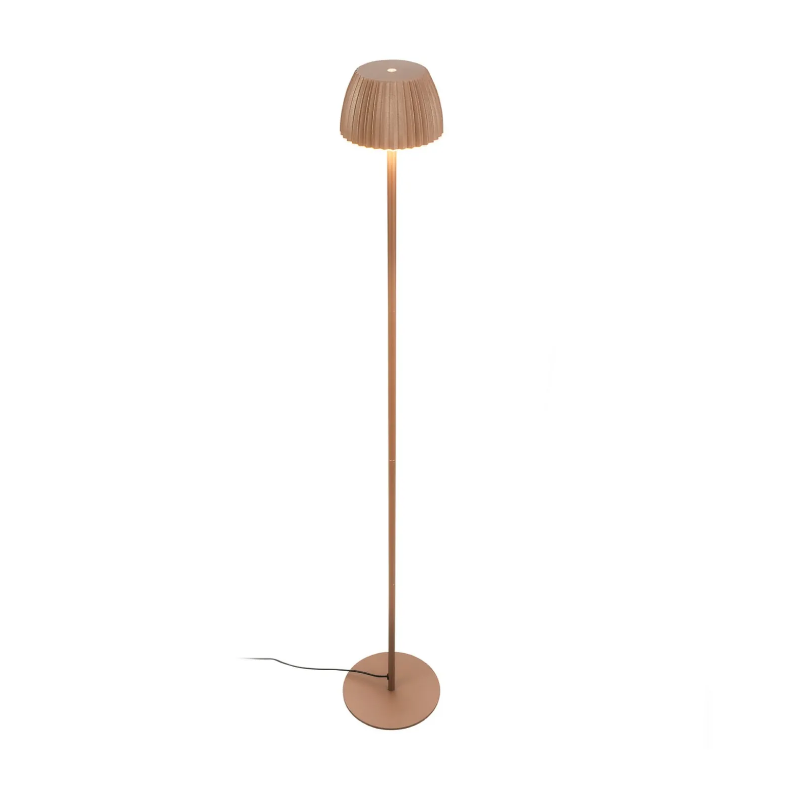 LED-lattiavalo Loca, ruskea, korkeus 123 cm, muovi/metalli
