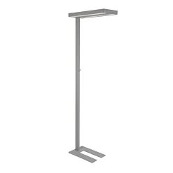 LED-lattiavalo MAULjaval, hopeanvärinen, 196 cm, himmennettävä jalusta