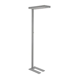 LED-lattiavalo MAULjuvis, hopea, 196 cm, himmennettävä jalusta
