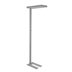 LED-lattiavalo MAULjuvis, hopea, 196 cm, himmennettävä jalusta