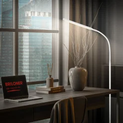 LED-lattiavalo Mura, valkoinen, korkeus 170 cm, metalli, kosketusohjain
