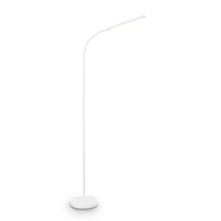 LED-lattiavalo Mura, valkoinen, korkeus 170 cm, metalli, kosketusohjain