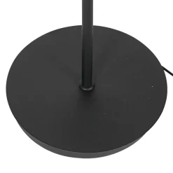 LED-lattiavalo Mykty, musta, korkeus 170 cm, metalli 2-lamppuinen CCT