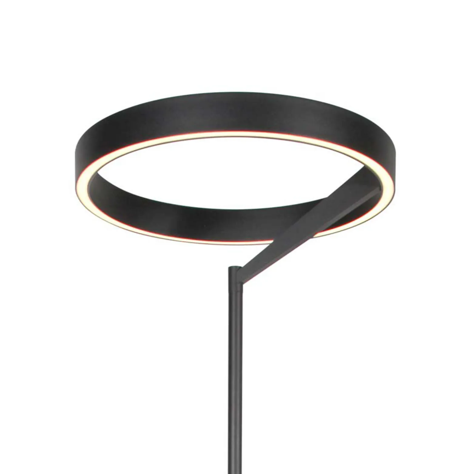 LED-lattiavalo Mykty, musta, korkeus 170 cm, metalli 2-lamppuinen CCT