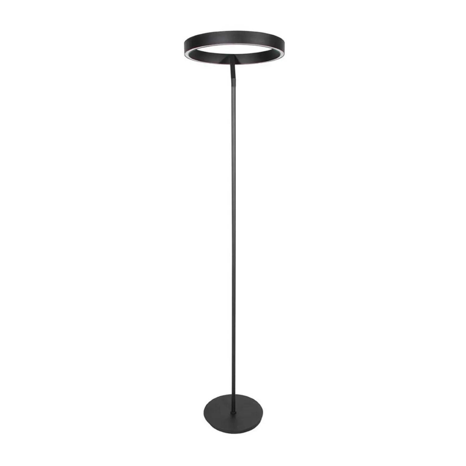 LED-lattiavalo Mykty, musta, korkeus 170 cm, metalli 2-lamppuinen CCT