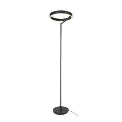 LED-lattiavalo Mykty, musta, korkeus 170 cm, metalli 2-lamppuinen CCT
