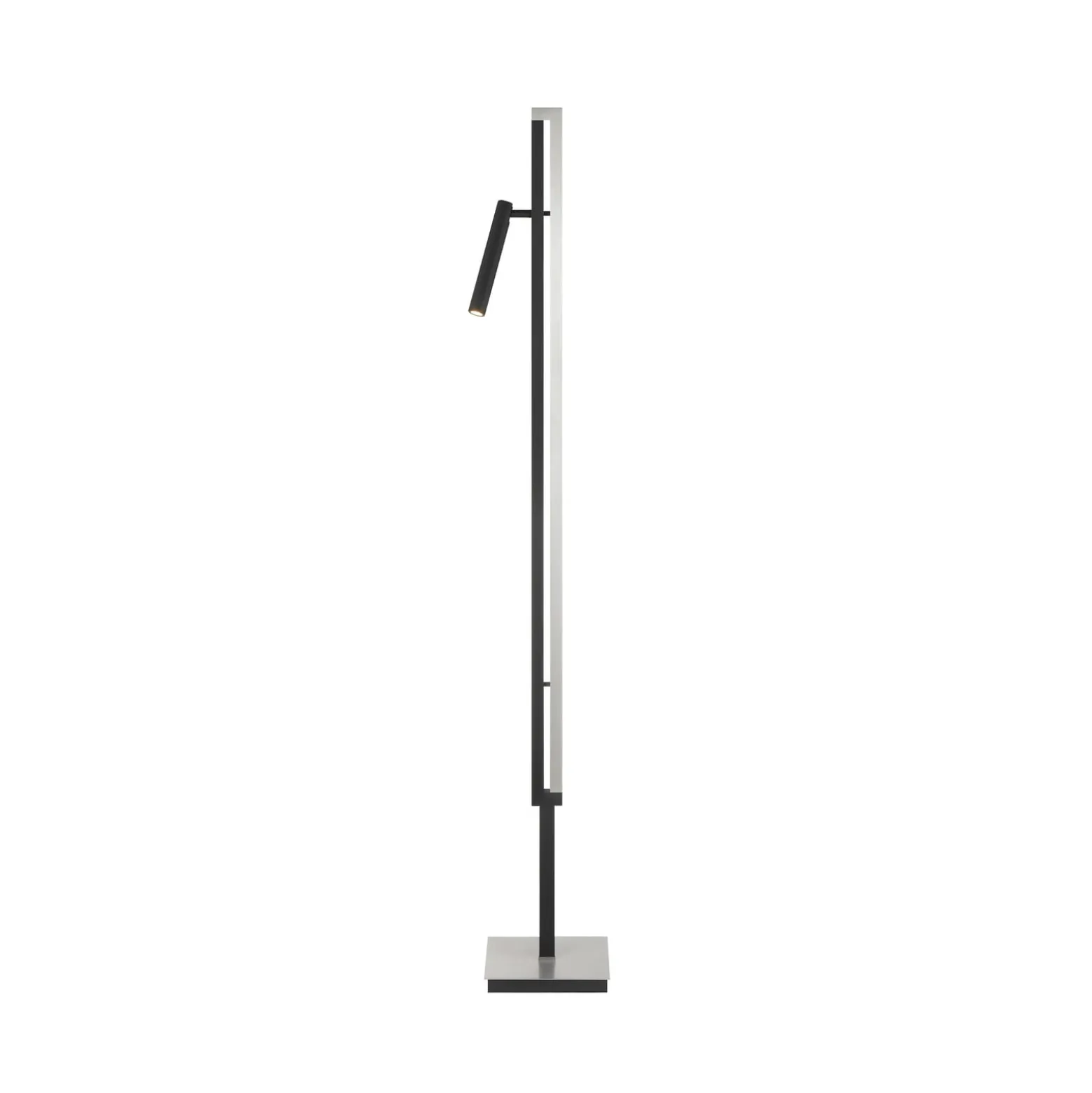 LED-lattiavalo Pulse, musta, korkeus 150 cm, metalli, lukuvalo