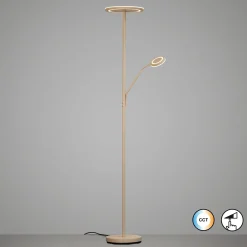 LED-lattiavalo Sorento, korkeus 182 cm, lukuvalo, hiekanvärinen