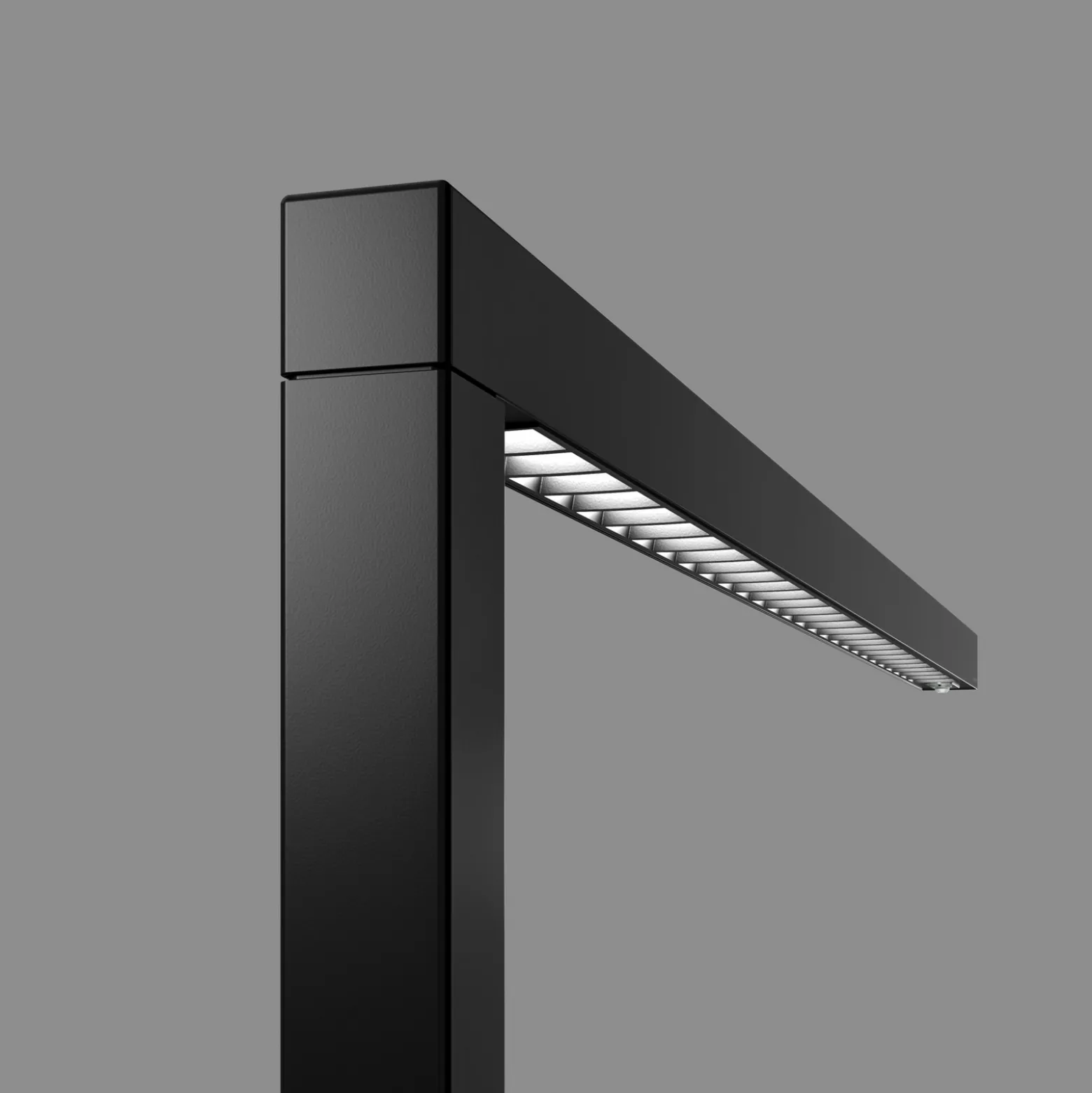 LED-lattiavalo Straight.single, musta, 3000 K, älykäs, anturi