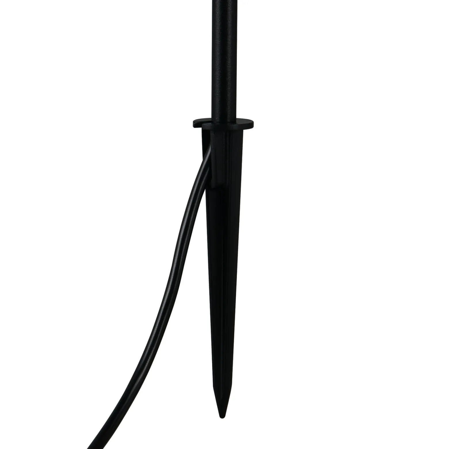 LED-maapiikkivalaisin SCOOP, musta, 3-lamppuinen, IP44, pistoke