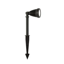 LED-maapiikkivalaisin Spikey, musta, metalli, 25 cm, IP54