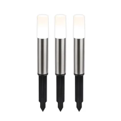 LED-maapiikkivalo 3925032 12V 3x-aloitussarja ruostumaton teräs Ø 4 cm