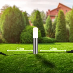 LED-maapiikkivalo 3925032 12V 3x-aloitussarja ruostumaton teräs Ø 4 cm